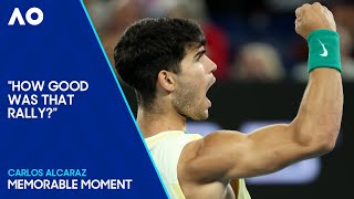Carlos Alcaraz Hits Incredible Cross-Court Winner! | Australian Open 2024