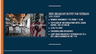 Everyday Iowa - 350 First's Veterans Day Breakfast \u0026 more!