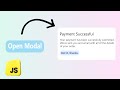 Modern UI Modal (Popup box) using html, css and javascript