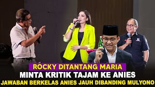 MARIA TANTANG ROCKY GERUNG BERI KRITIK TAJAM KE ANIES BASWEDAN, BEGINI JAWABAN BERKALASNYA