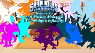 Soft Skylanders Reacts To Soft Mickey Mouse & Wednesday's Infidelity Mod #mickeymouse #FnF #Gacha