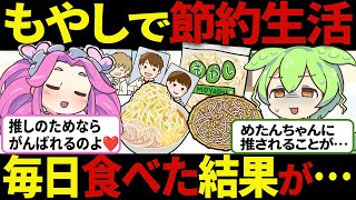 【ずんだもん】もやし生活！節約のために間違った方法でもやしを食べてしまったAの末路【ゆっくり解説】