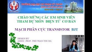 Bài giảng mạch phân cực BJT phần 1