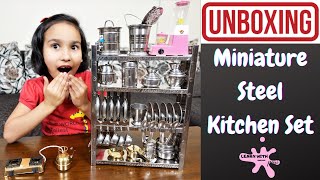 Miniature Steel cooking Set Unboxing in Hindi | #LearnWithPari