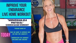 Home Workout: Live with EllyK: NORWEGIAN 4x4 PROTOCOL and Prehab Warm Up