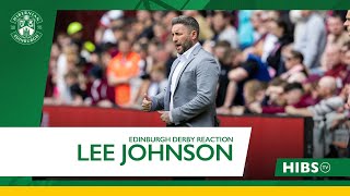 Lee Johnson's Edinburgh Derby Reaction | Hearts 1 Hibs 1 | cinch Premiership