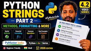 Python Strings Part 2 — Methods, Formatting & More | #4.2 #PyMasterIndia