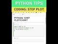 PYTHON PLOTTING| SCATTER| STEP PLOT| #python #shorts #viral #coding #pythonforbeginners #python3
