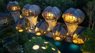 Ulaman Eco Luxury Resort Bali, Futuristic Avatar Hotel | 4K Tour & Vlog