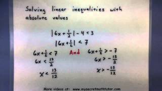 Pre-Calculus - Solving a linear inequality with an absolute value
