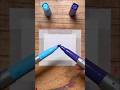 How to Make a Gradient with Acrylic Markers!! 🤔✨🎨 Easy Art! 🤩 #art #hack #tutorial