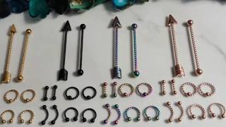 BodyJ4You Body Piercing Jewelry Collection BR4075 | Piercings for industrial, ears, face and body