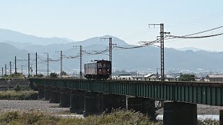 キハ３２系普通４９１８Ｄ予讃線重信川橋梁通過(2024.11.3)