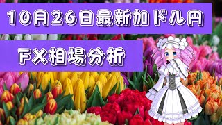 【年間10000pips獲得】カナダドル円4時間足チャート分析と今後のトレード【FX】【四国めたん】【10月26日】