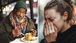 Waitress Feeds Black Homeless Man. 1 Hour Later, He Hands Her a Note That Leaves Her in Great Shock!