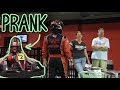 Race Car Driver PRANKS Go Kart Track!!!