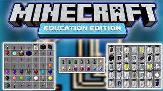 MINECRAFT | How To Get All Items in Minecraft Education Edition | Chemistry Lab | Education Edition