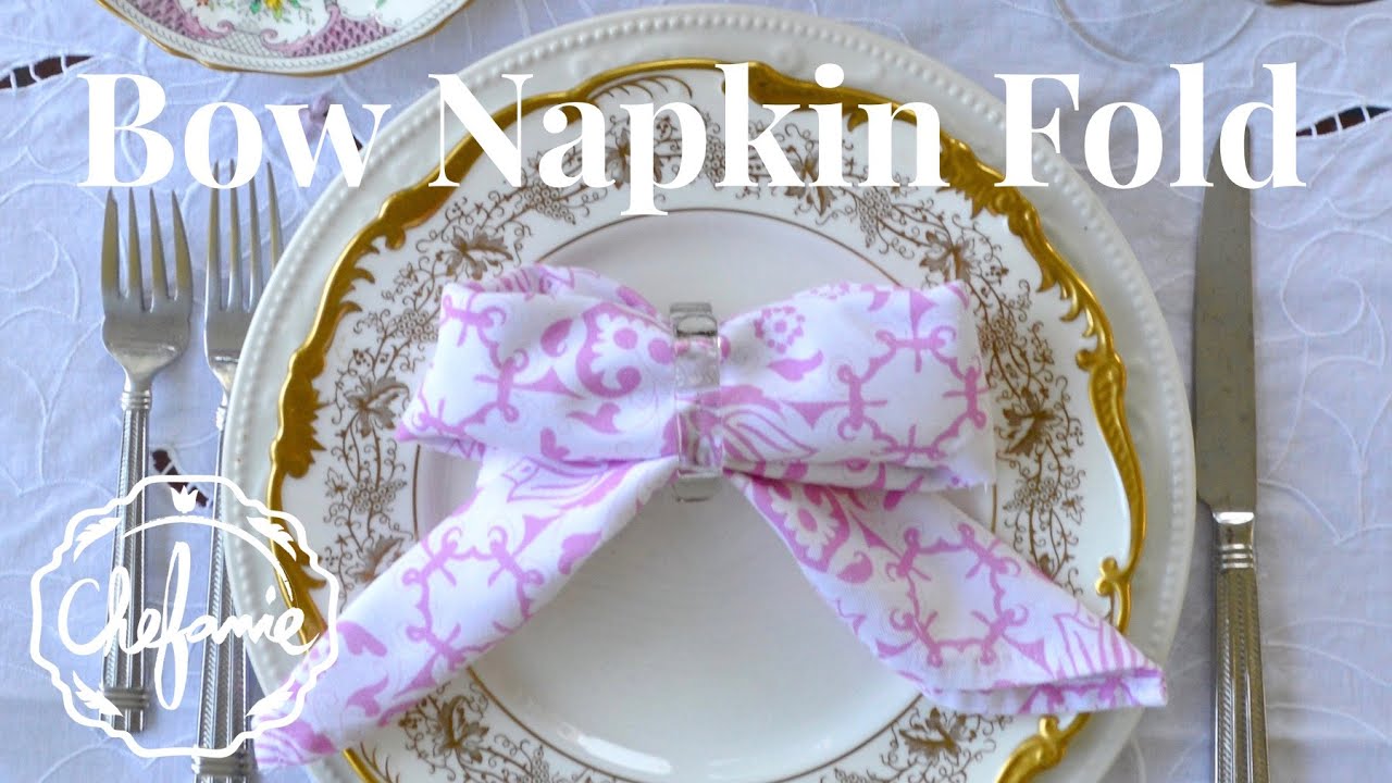 How To Fold A Napkin Into A Bow рџћђ Youtube