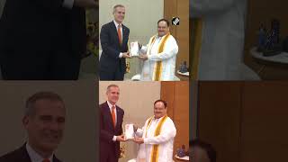 Delhi: US Ambassador Eric Garcetti meets BJP President JP Nadda