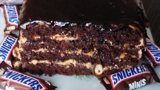 #Snickers cake. If you tried once you would make once a week#Իսկական սնիկերս թխվածք#торт Сникерс