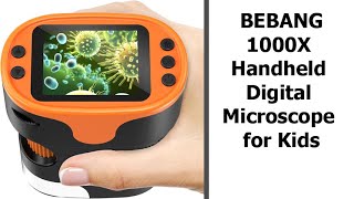 BEBANG 1000X Handheld Digital Microscope for Kids (UK-US)