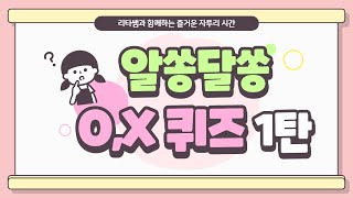 O,X 퀴즈 1탄(15문제)