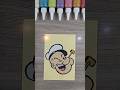 Sand painting Popeye | The Sailor Man #coloring #sandpainting  #popeyethesailorman