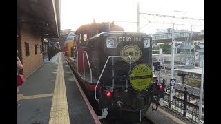 [鉄道車窓2019-08-10]普通嵯峨野82号 トロッコ嵯峨行(トロッコ亀岡→トロッコ嵯峨)