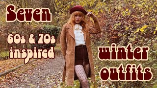 Seven winter outfits I 60s \u0026 70s inspired outfit ideas