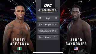 UFC 276 : Adesanya vs. Cannonier | MiddleWeight · Main Event | PS5 60 FPS | RESULT 2 |