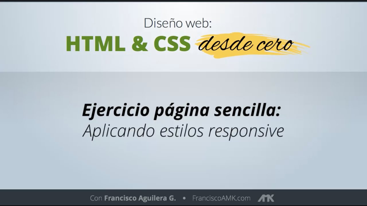 HTML Y CSS Desde Cero - 25. Ejercicio Página Sencilla - YouTube