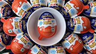 Yummy Kinder Surprise Egg Toys Opening - A Lot Of Kinder Joy Chocolate ASMR