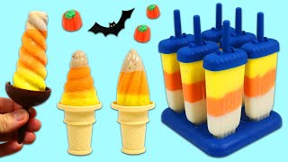 How to Make Halloween Candy Corn Fruit Popsicles & Candy Corn Pudding Popsicles | Easy DIY Desserts!
