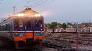 ขบวน22 เข้าสถานีรถไฟนครราชสีมา ขอบคุณพขร.เปิดหวีดทักทาย 720P