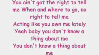 Kelly Clarkson - Mr.Know it all Lyrics