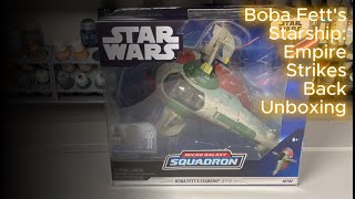 Star Wars Micro Galaxy Squadron Boba Fett Starship - Empire Strikes Back Unboxing and Review