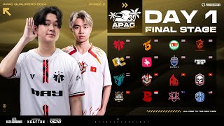 𝐏𝐆𝐒 𝐀𝐏𝐀𝐂 𝐐𝐔𝐀𝐋𝐈𝐅𝐈𝐄𝐑𝐒 𝟐𝟎𝟐𝟒 𝐏𝐇𝐀𝐒𝐄 𝟐 | FINAL STAGE DAY 1