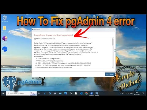 The PgAdmin 4 Server Could Not Be Contacted Problem Solution