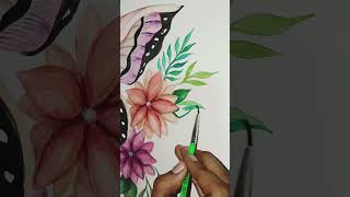 My first video on this channel..🤗💫#watercolorpainting 🎨🖌️