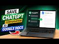 How To Export ChatGPT Conversation as Google Docs