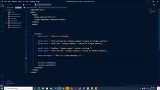 JavaScript Template literals and string interpolation