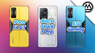 Poco F4 GT vs Black Shark 5 Pro vs Xiaomi Redmi K50 Gaming
