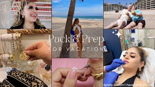 PACK & PREP with me for Vacation 🌴💖 | Life as a Nail Tech
