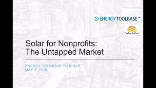 Solar for Nonprofits: The Untapped Market Webinar