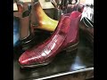 luxury croc skin chelsea boot