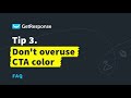 Email Design Tips: Do not Overuse CTA Colors | GetResponse Email Marketing Webinar