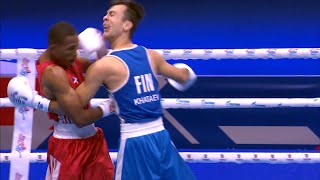 Quarterfinals (60kg) DE LA CRUZ BAEZ Alexy (DOM) vs  KHATAEV Arslan (FIN) | AIBA WCHs 2021