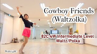 #위례희라인댄스 #중급라인댄스 Cowboy Friends (Waltzolka) Linedance (Demo)