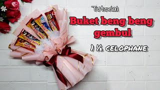 Tutorial buket beng beng gembul low budget | buket 1½ celophane | DIY buket coklat