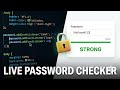 Build a Real-Time Password Strength Checker | HTML CSS JavaScript Project (Beginner Friendly)